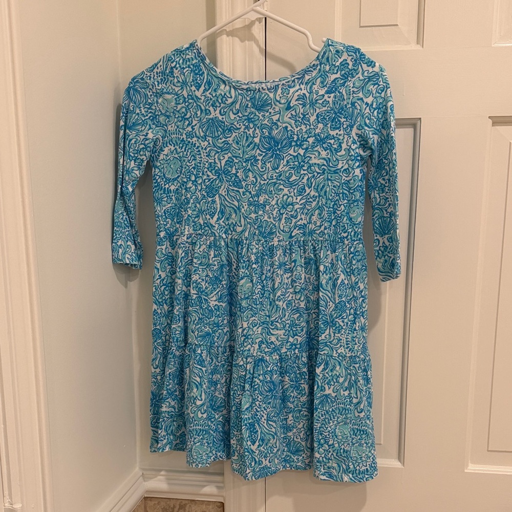 Girls Lilly Pulitzer Blue Floral Kids Dress